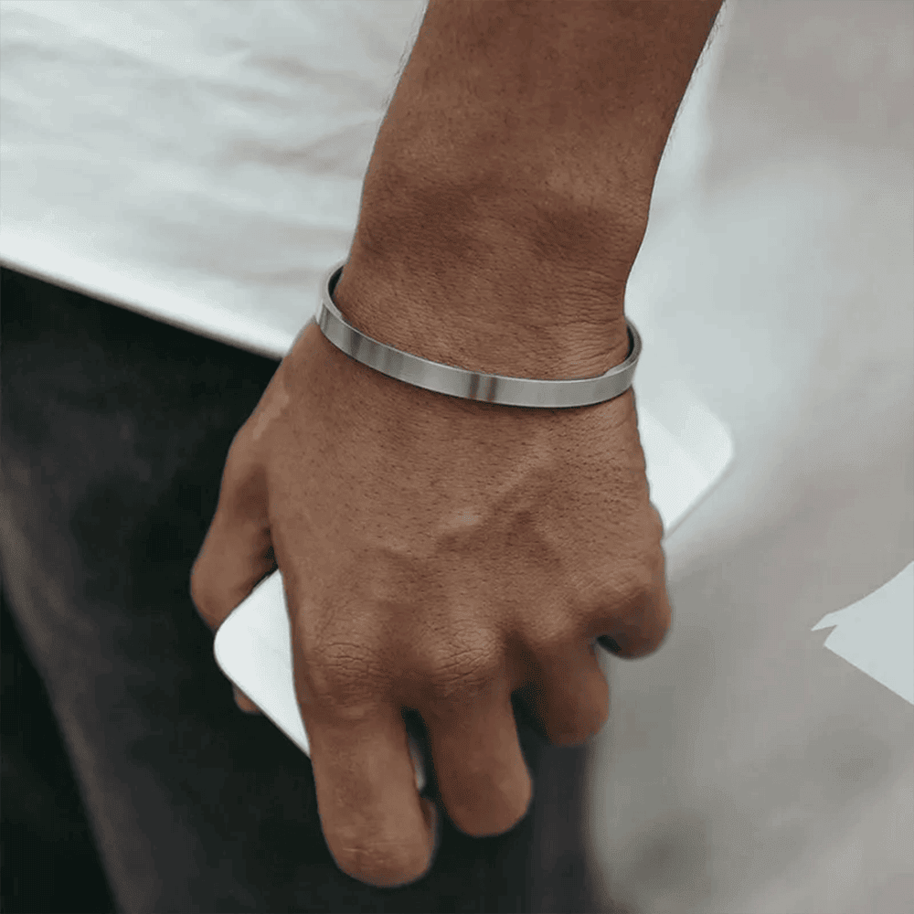 VersatileChic Unisex Jewelry Gift - Assorted Colors Stainless Steel Cuff Bangle Bracelet