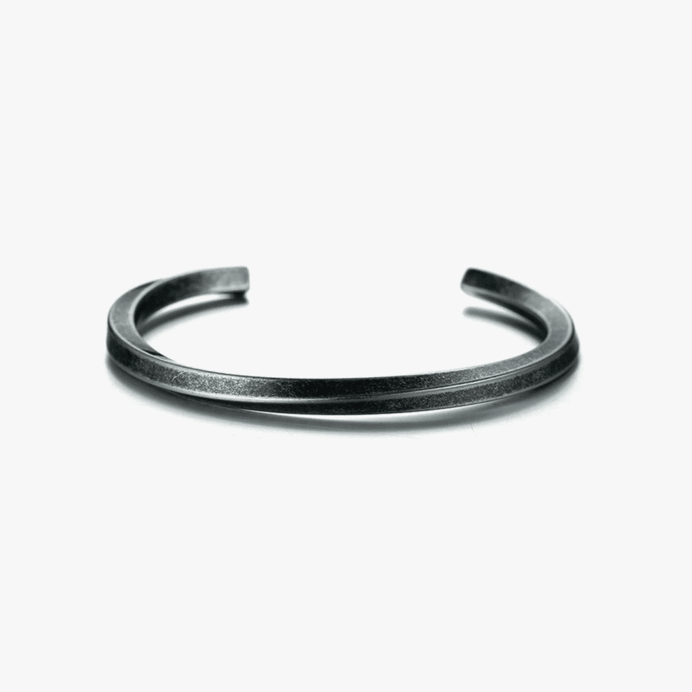 SleekTwist - Men's Small Wrist Twisted C Bangle with Mobius Bracelet