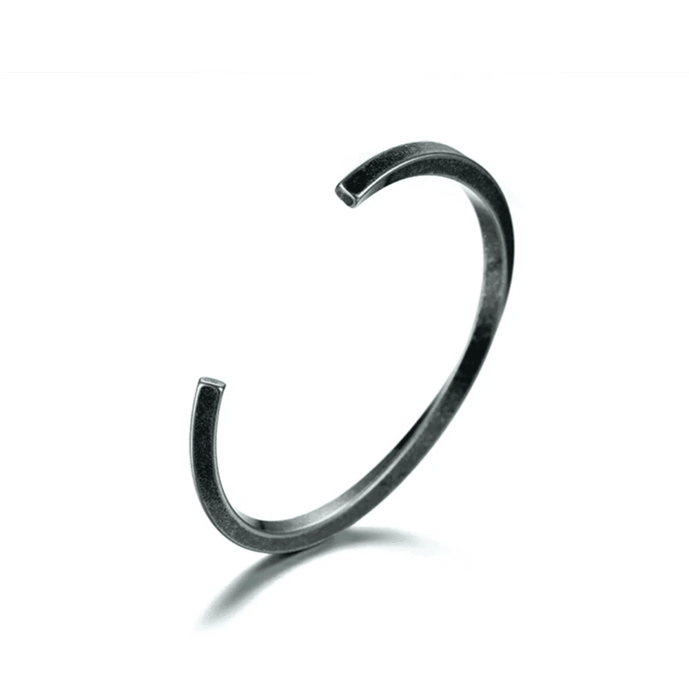 SleekTwist - Men's Small Wrist Twisted C Bangle with Mobius Bracelet