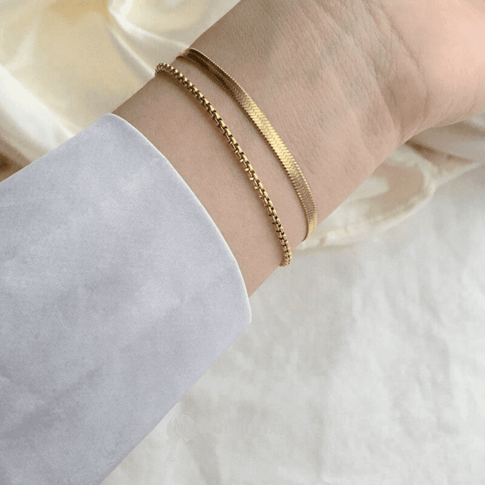 VintageElegance - Hong Kong Style Simple Snakebone Bracelet